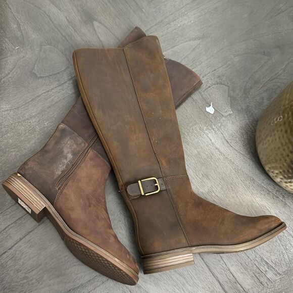 Clarks camzin branch womens tall leather knee-high boots (WIDE) - Picture 6 of 7